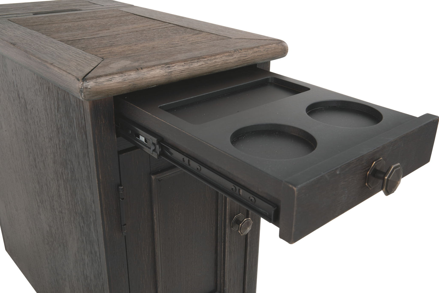 Tyler Creek - Grayish Brown / Black - Chair Side End Table - Hornell Furniture Outlet