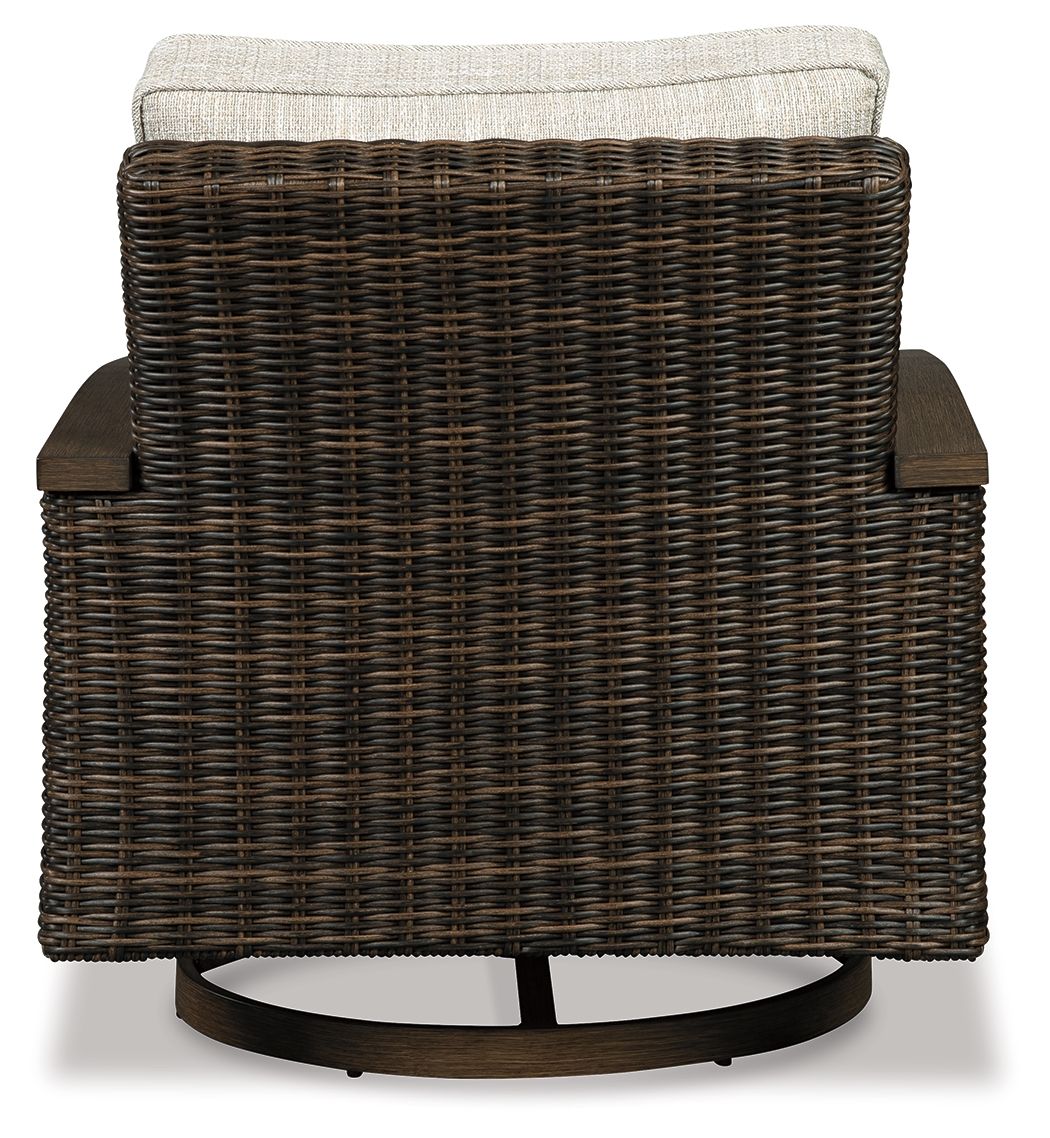 Paradise Trail - Medium Brown - Swivel Lounge Chair (Set of 2) - Hornell Furniture Outlet