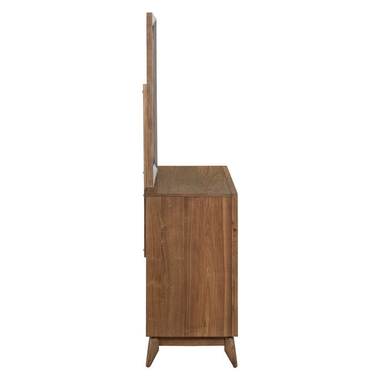 Century Modern - Dresser & Mirror - Light Brown - Hornell Furniture Outlet