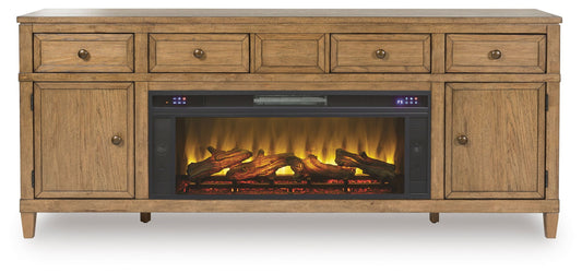 Sharlance - 81" TV Stand With Electric Fireplace - Hornell Furniture Outlet
