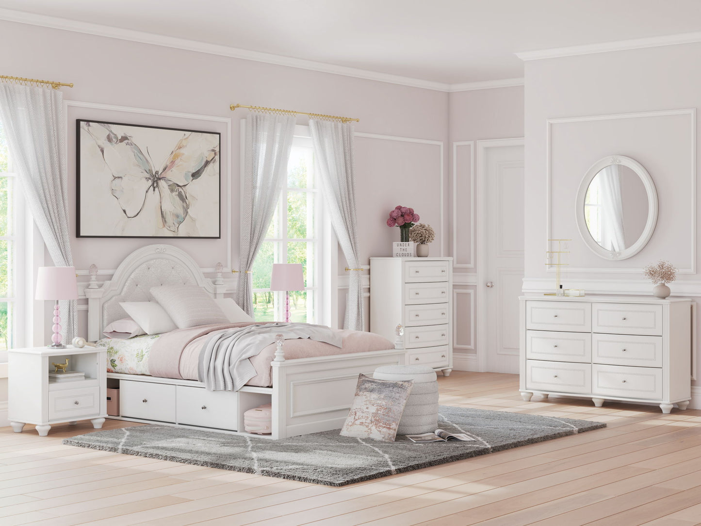 Kozlani - Five Drawer Chest - White - Hornell Furniture Outlet