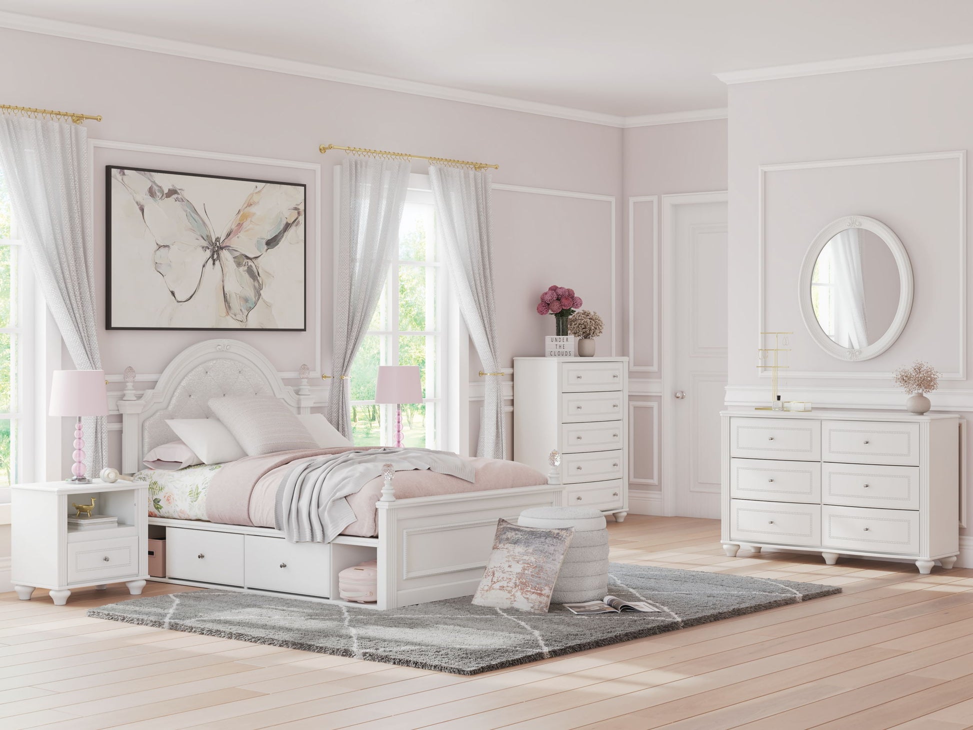Kozlani - Five Drawer Chest - White - Hornell Furniture Outlet