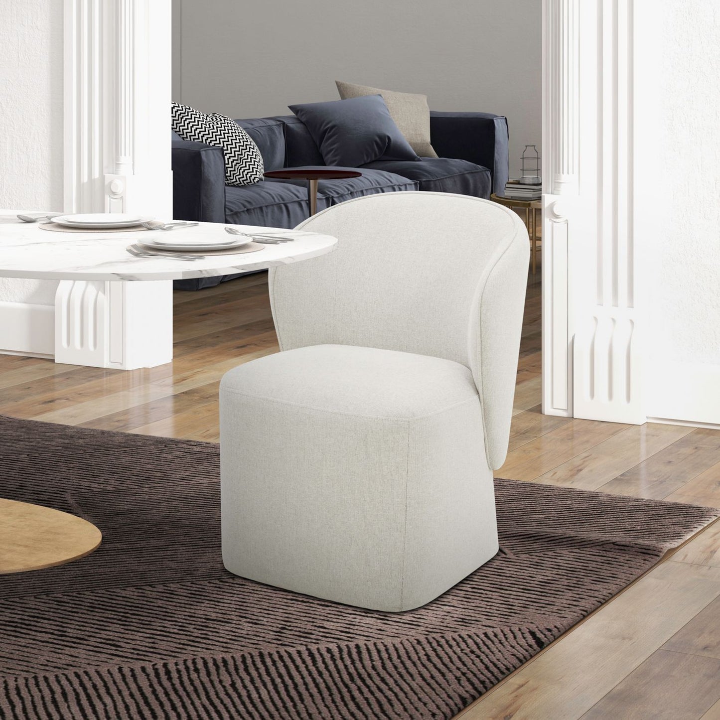 Accent Dining - Dining Chair With Casters Accent - Hornell Furniture Outlet