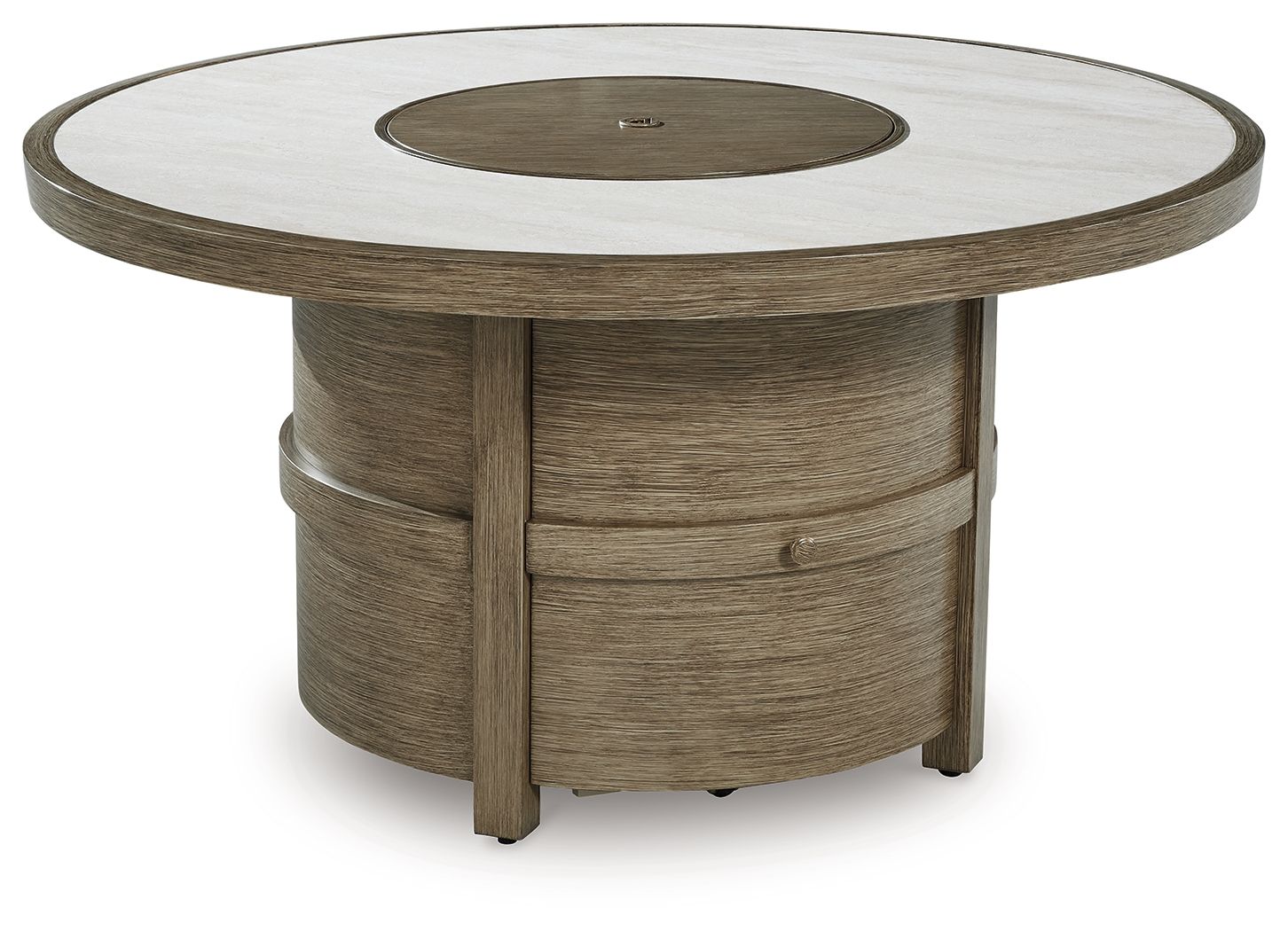Rainier Ranch - Beige - Round Fire Pit Table - Hornell Furniture Outlet