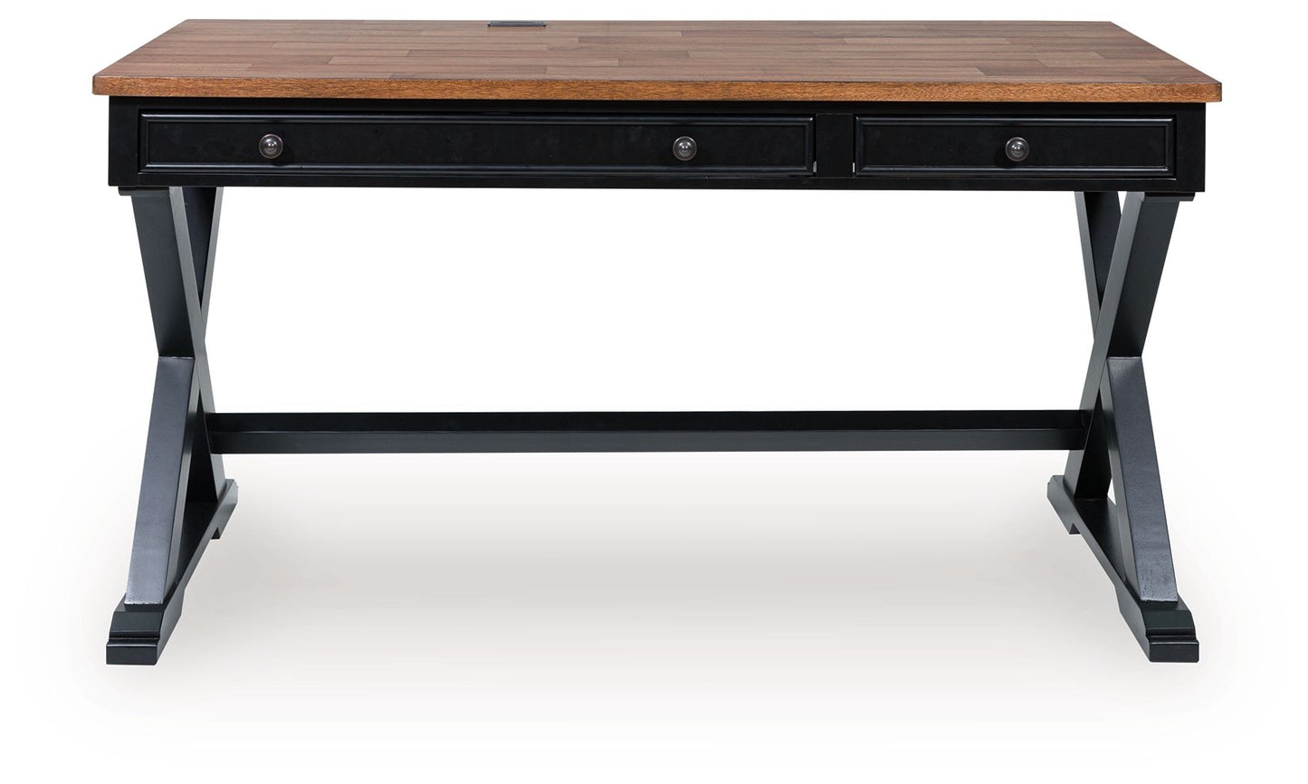 Wildenauer - Brown / Black - Home Office Desk - Hornell Furniture Outlet