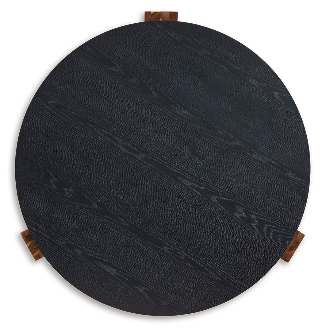 Breenmore - Black / Natural - Occasional Table Set (Set of 2) - Hornell Furniture Outlet