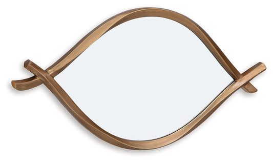 Bartner - Antique Gold Finish - Accent Mirror - Hornell Furniture Outlet