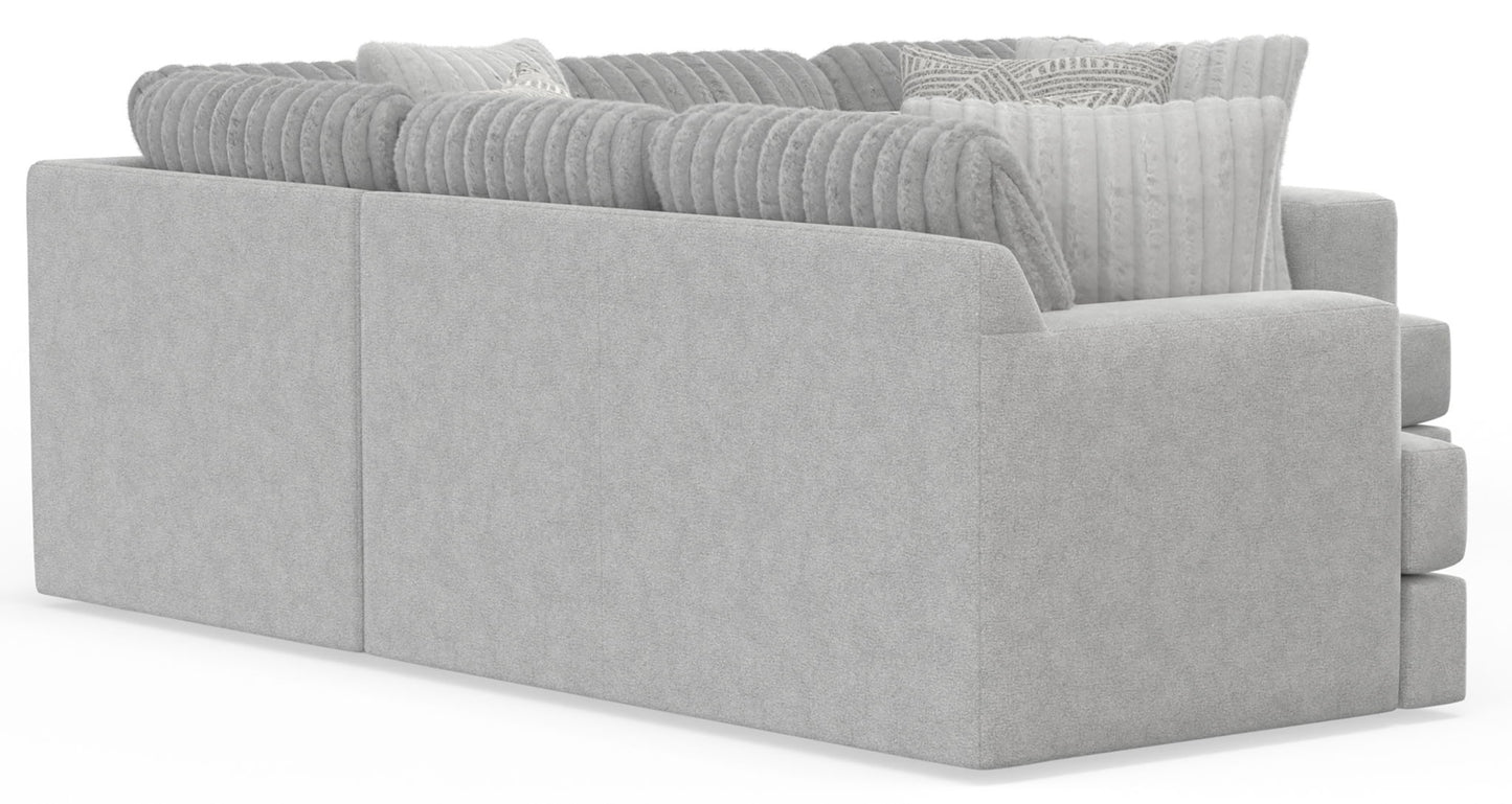 Logan - Upholstered Sectional With Comfort Coil Seating And Accent Pillows Included - Hornell Furniture Outlet