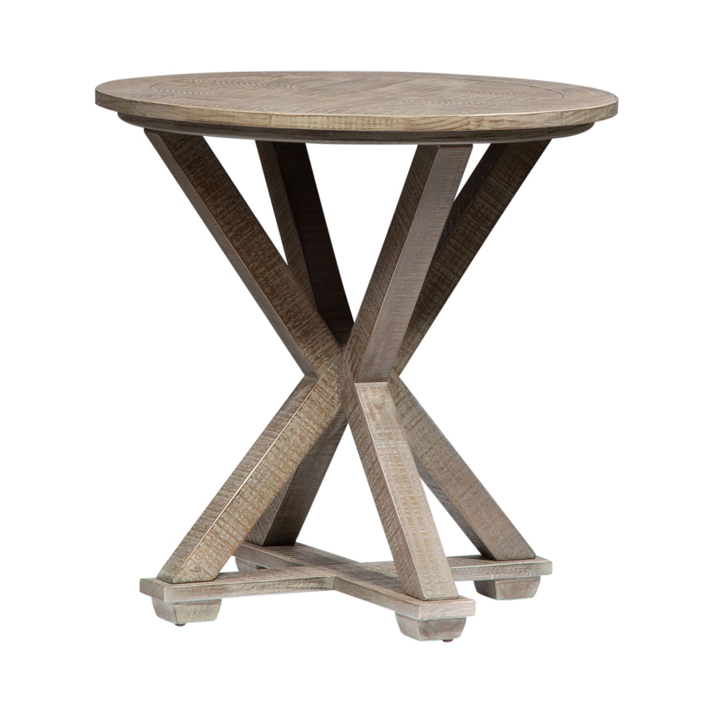 Parkland Falls - Round End Table - Light Brown - Hornell Furniture Outlet