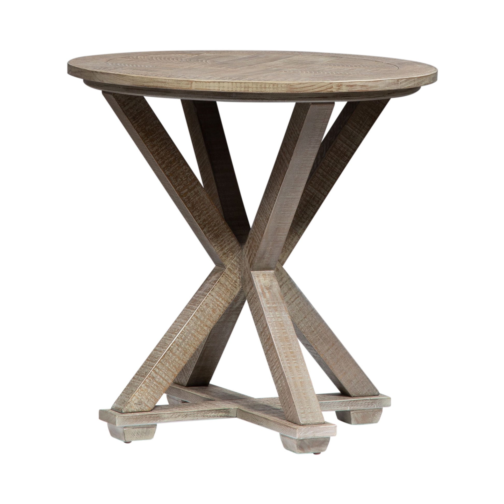 Parkland Falls - Round End Table - Light Brown - Hornell Furniture Outlet