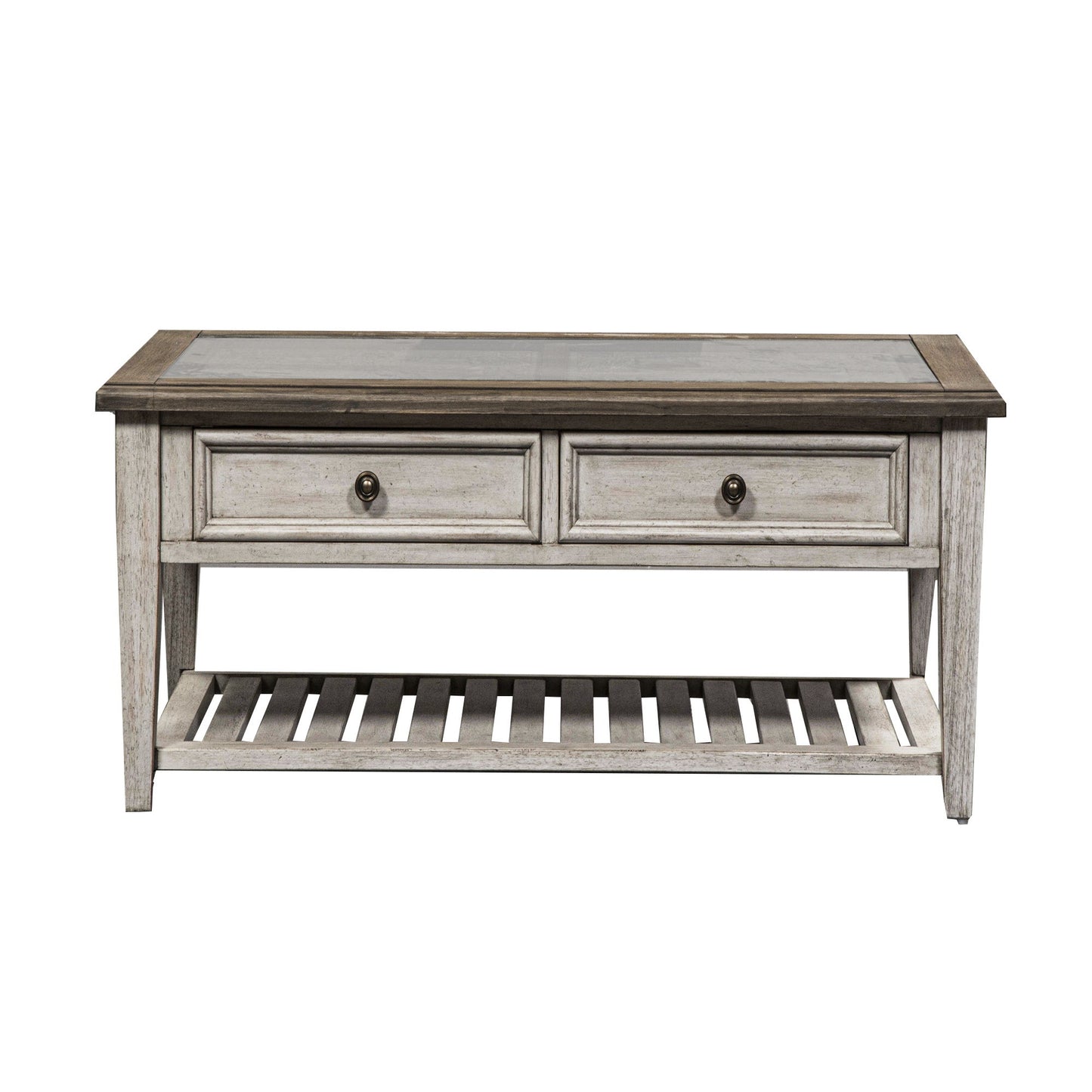 Heartland - Rect Ceiling Tile Cocktail Table - White - Hornell Furniture Outlet