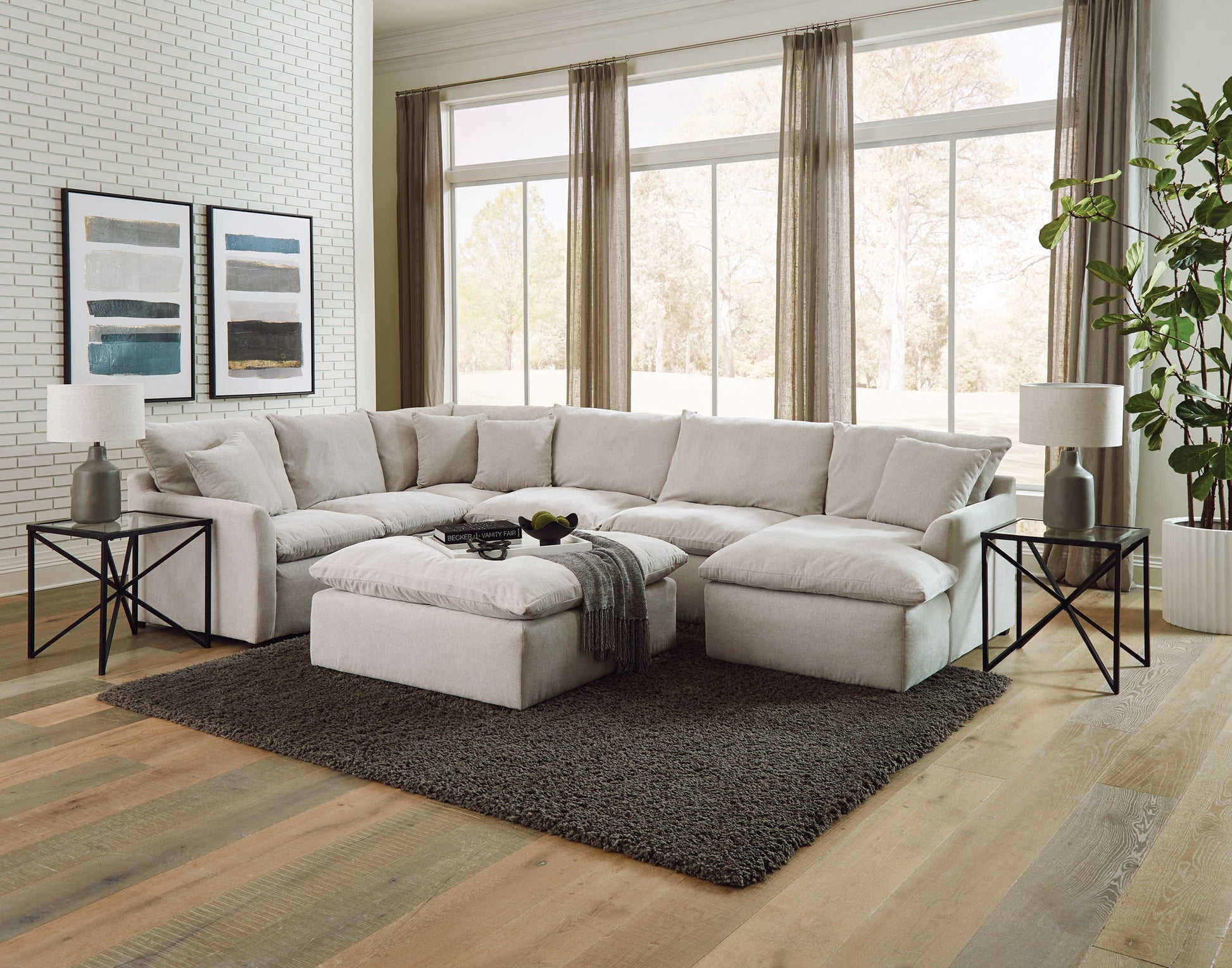 Harper - Sectional With Cocktail Ottoman - Hornell Furniture Outlet