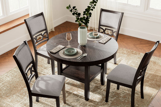 Langwest - Brown - Dining Room Table Set (Set of 5) - Hornell Furniture Outlet
