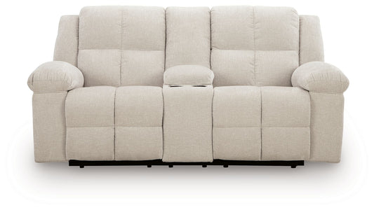 Orlen - Double Reclining Loveseat With Console - Winter - Hornell Furniture Outlet