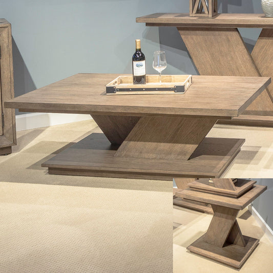 Aspen Sky - 3 Piece Table Set (Cocktail Table & 2 End Tables) - Hornell Furniture Outlet