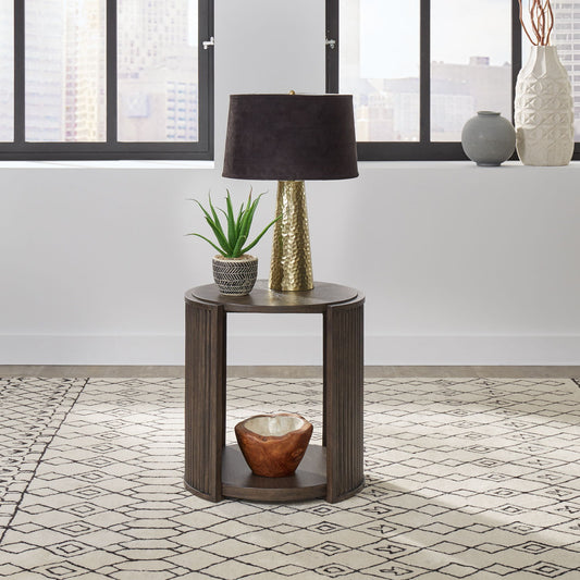 City View - Round End Table - Coffee Bean - Hornell Furniture Outlet