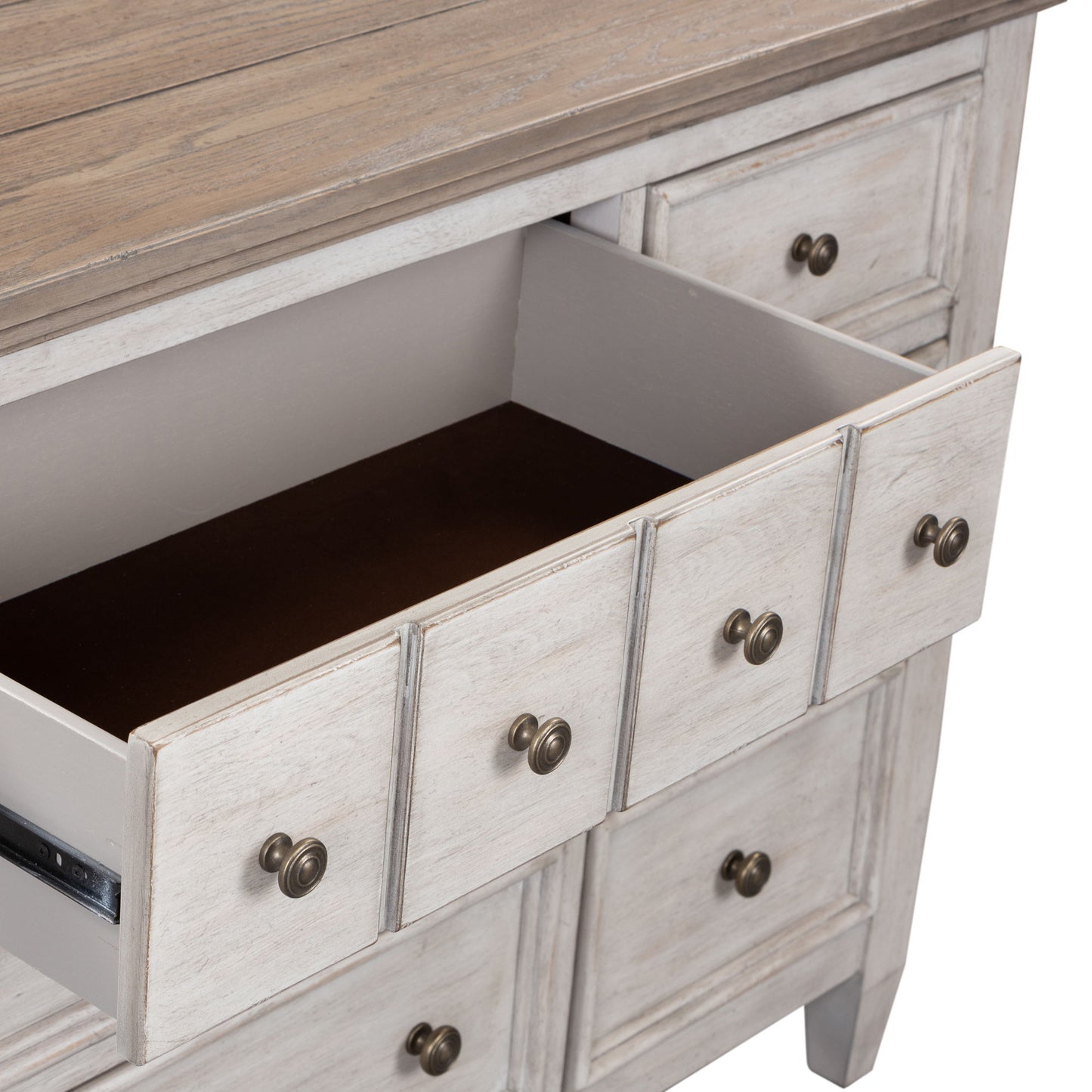 Heartland - 9 Drawer Dresser - White - Hornell Furniture Outlet