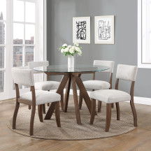 Wade - 5 Piece Dining Set - Dark Brown - Hornell Furniture Outlet