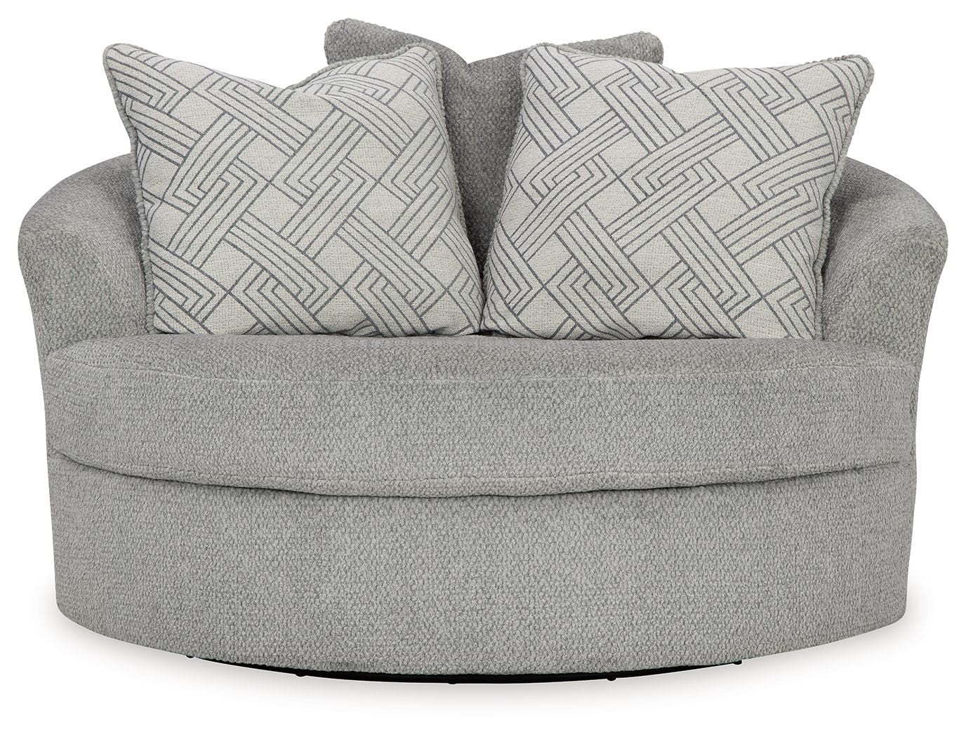 Casselbury - Cement - Oversized Swivel Accent Chair - Hornell Furniture Outlet