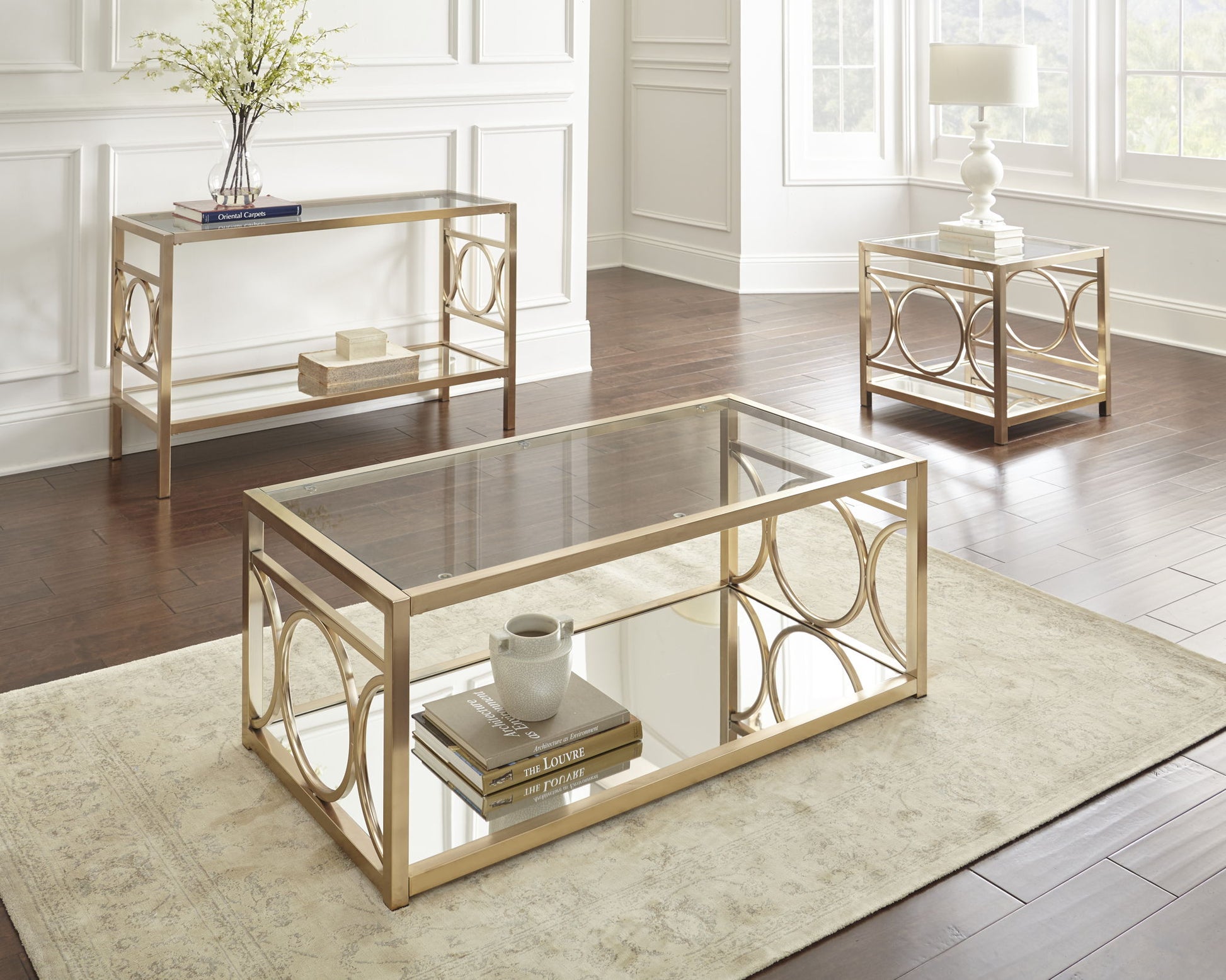 Olympia - Coffee Table - Gold - Hornell Furniture Outlet