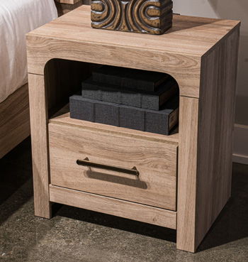 Kinlanni - Tan - One Drawer Night Stand - Hornell Furniture Outlet