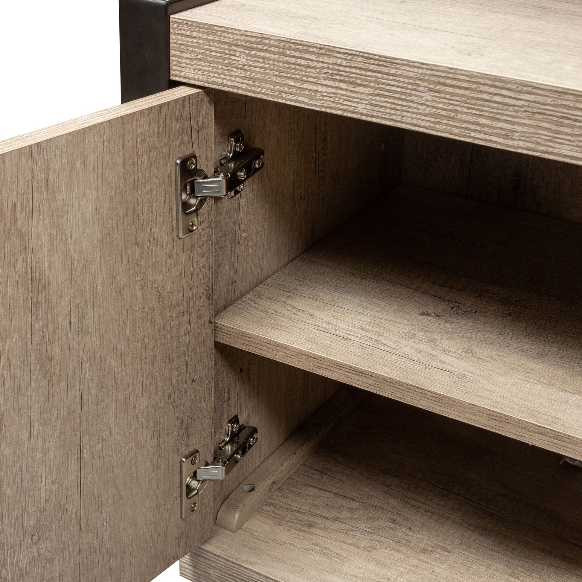 Sun Valley - 64" TV Console With Faux Metal - Light Brown - Hornell Furniture Outlet