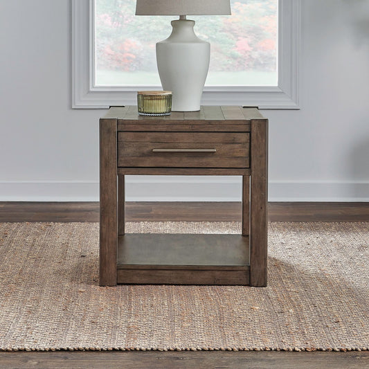 Broadmore - Drawer End Table - Brown - Hornell Furniture Outlet