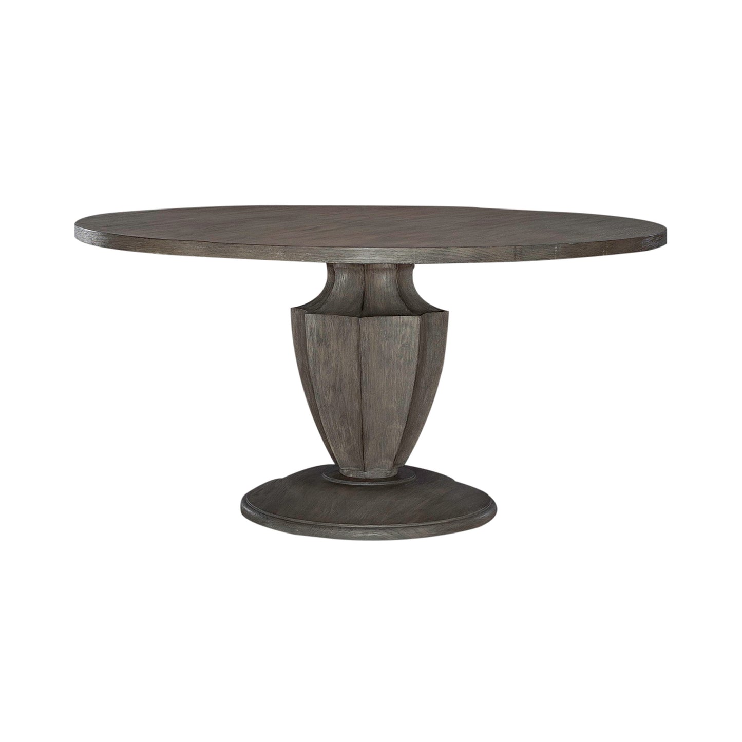 Westfield - 5 Piece Pedestal Table Set (Upholstered Side Chairs) - Light Brown - Hornell Furniture Outlet