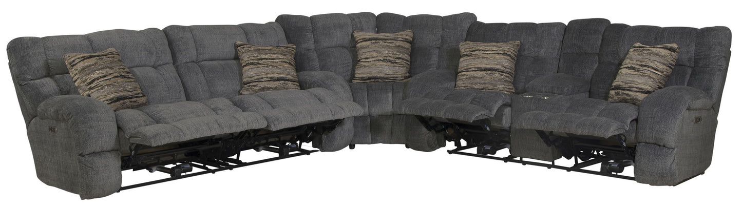 Ashland - Reclining Sectional With 4 Lay Flat Reclining Seats - Hornell Furniture Outlet
