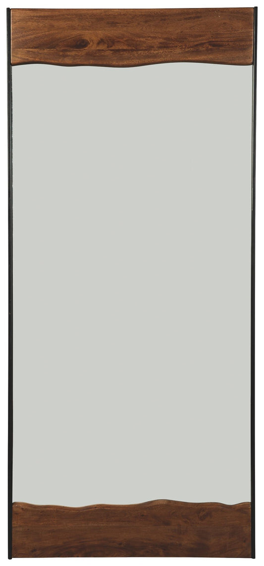 Panchali - Brown / Black - Floor Mirror - Hornell Furniture Outlet