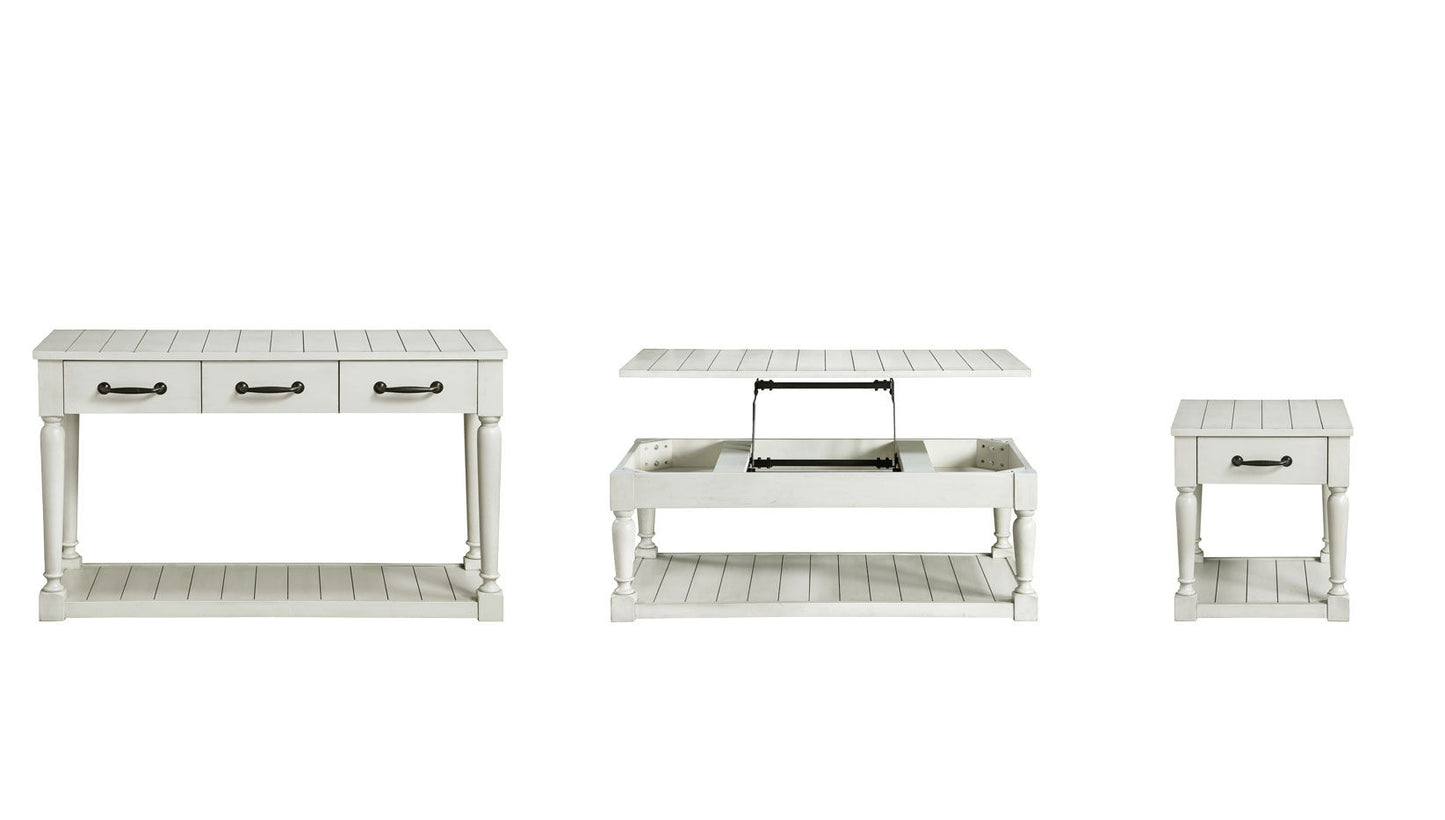 Hemmingway - 3 Piece Occasional Table Set - White - Hornell Furniture Outlet