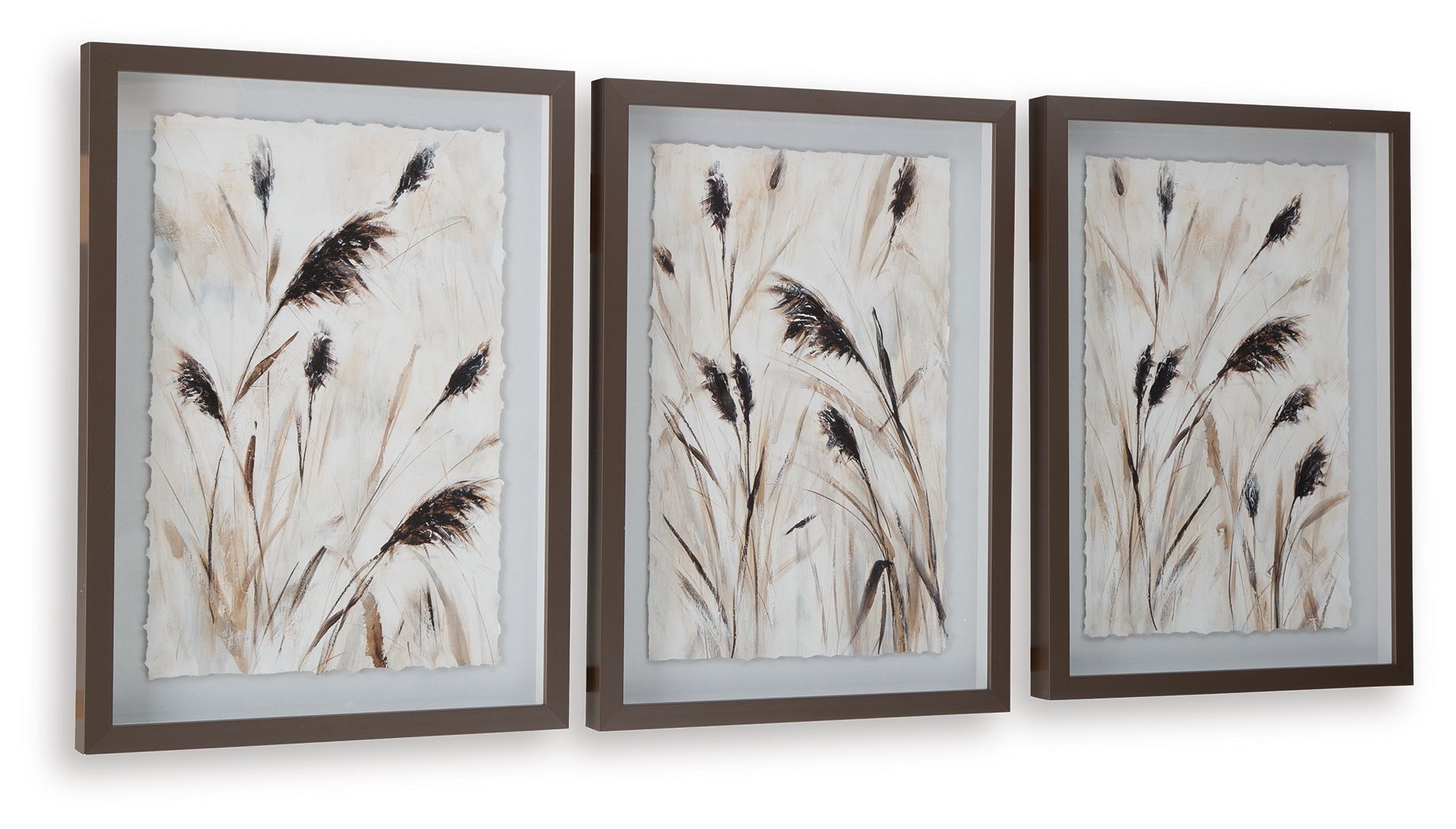 Honslow - Brown / Black / White - Wall Art Set (Set of 3) - Hornell Furniture Outlet