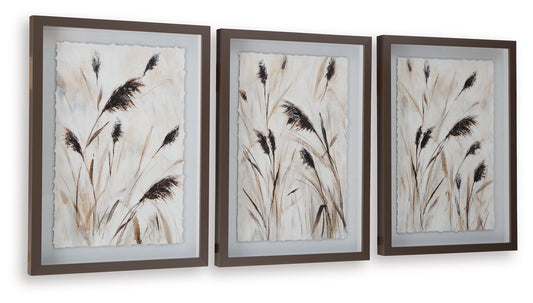 Honslow - Brown / Black / White - Wall Art Set (Set of 3) - Hornell Furniture Outlet