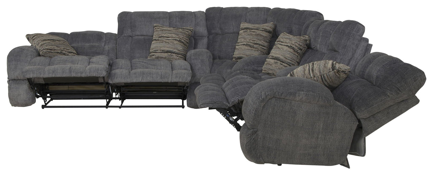 Ashland - Reclining Sectional With 4 Lay Flat Reclining Seats - Hornell Furniture Outlet
