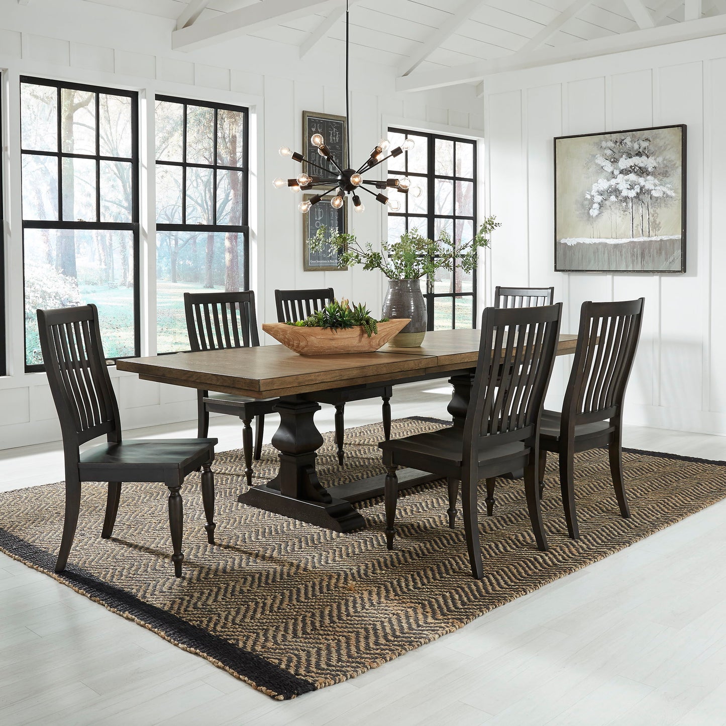 Harvest Home - Trestle Table Set - Hornell Furniture Outlet