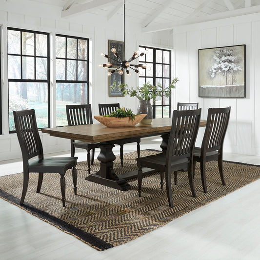 Harvest Home - Trestle Table Set - Hornell Furniture Outlet