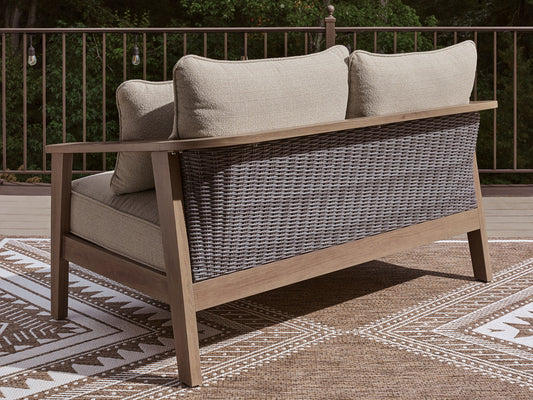Harmony Headlands - Loveseat With Cushion - Natural / Gray - Hornell Furniture Outlet