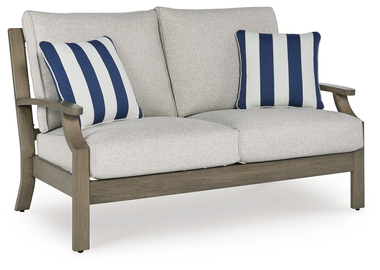 Rainier Ranch - Brown / Beige - Loveseat With Cushion - Hornell Furniture Outlet