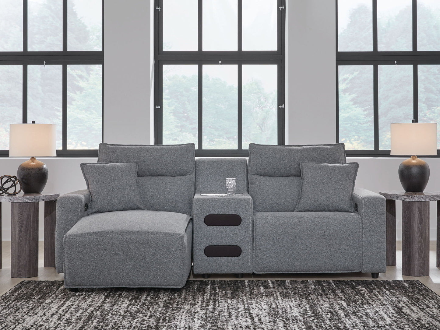 ModMax II - Salt And Pepper - Reclining Sectional - Hornell Furniture Outlet