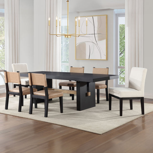 Aubrey - 7 Piece Dining Set With Upholstery Chair - Hornell Furniture Outlet