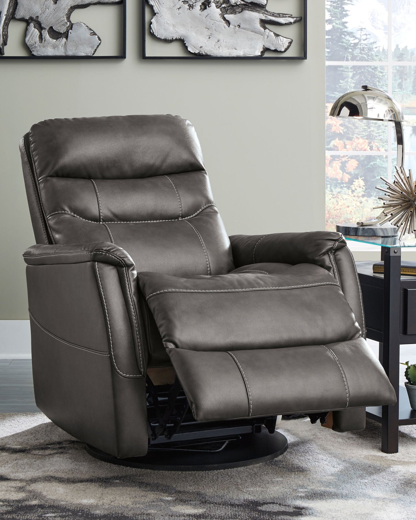 Riptyme - Quarry - Swivel Glider Recliner - Hornell Furniture Outlet