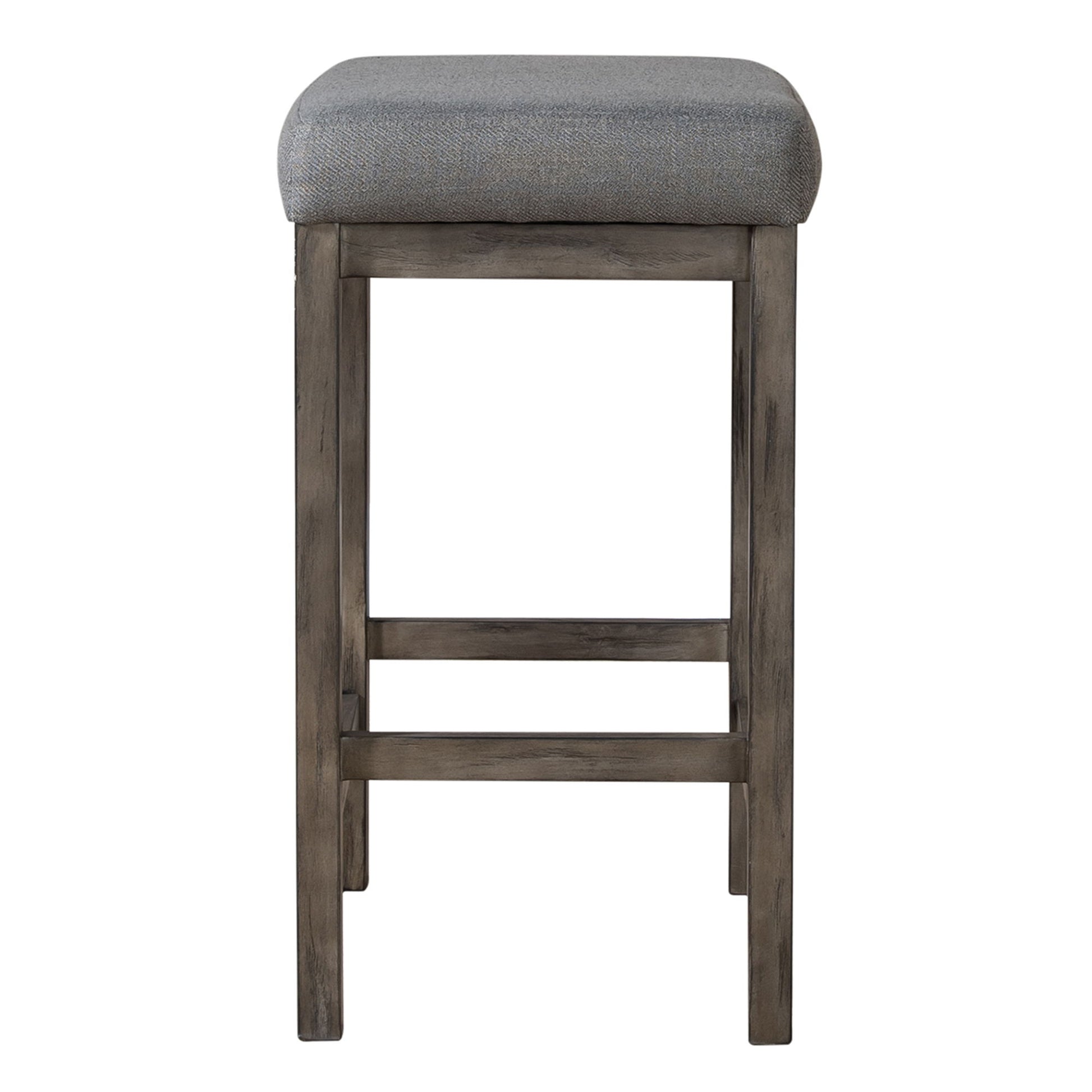 Hayden Way - Upholstered Console Stool - Washed Gray - Hornell Furniture Outlet