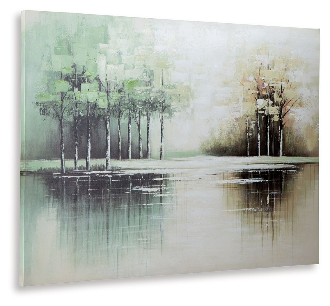Garlenridge - Green / Tan / White - Wall Art - Hornell Furniture Outlet