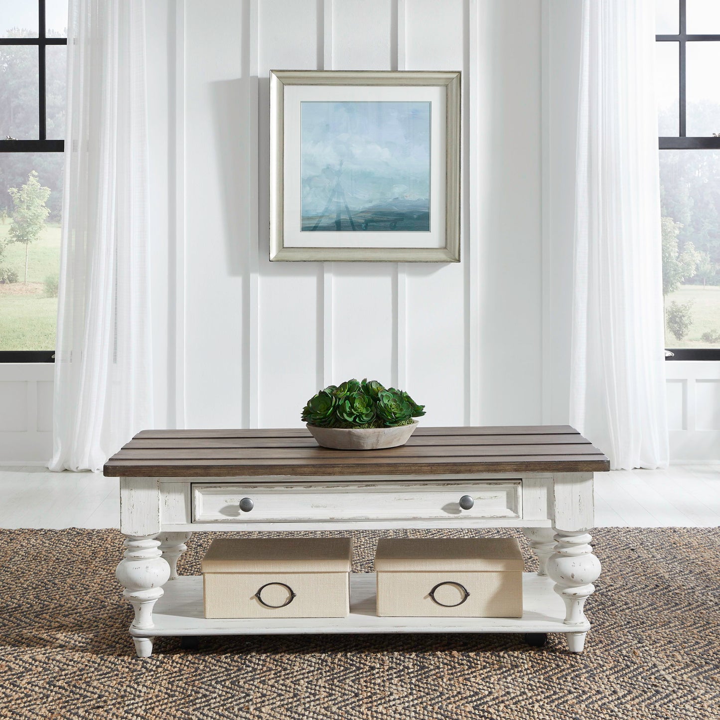 River Place - Cocktail Table - White - Hornell Furniture Outlet