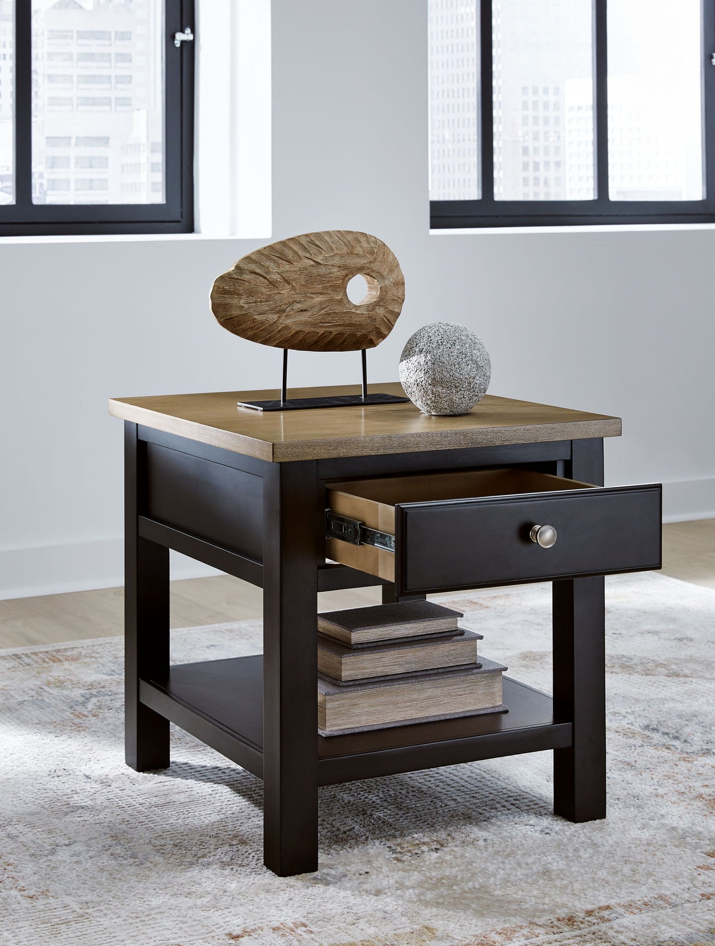 Drazmine - Brown - Rectangular End Table - Hornell Furniture Outlet
