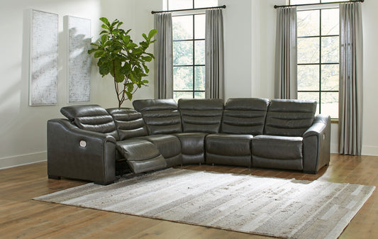 Center Line - Power Recliner Sectional - Hornell Furniture Outlet