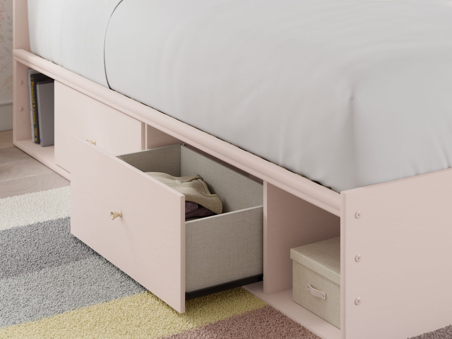 Wistenpine - Upholstered Panel Bed With Storage - Hornell Furniture Outlet