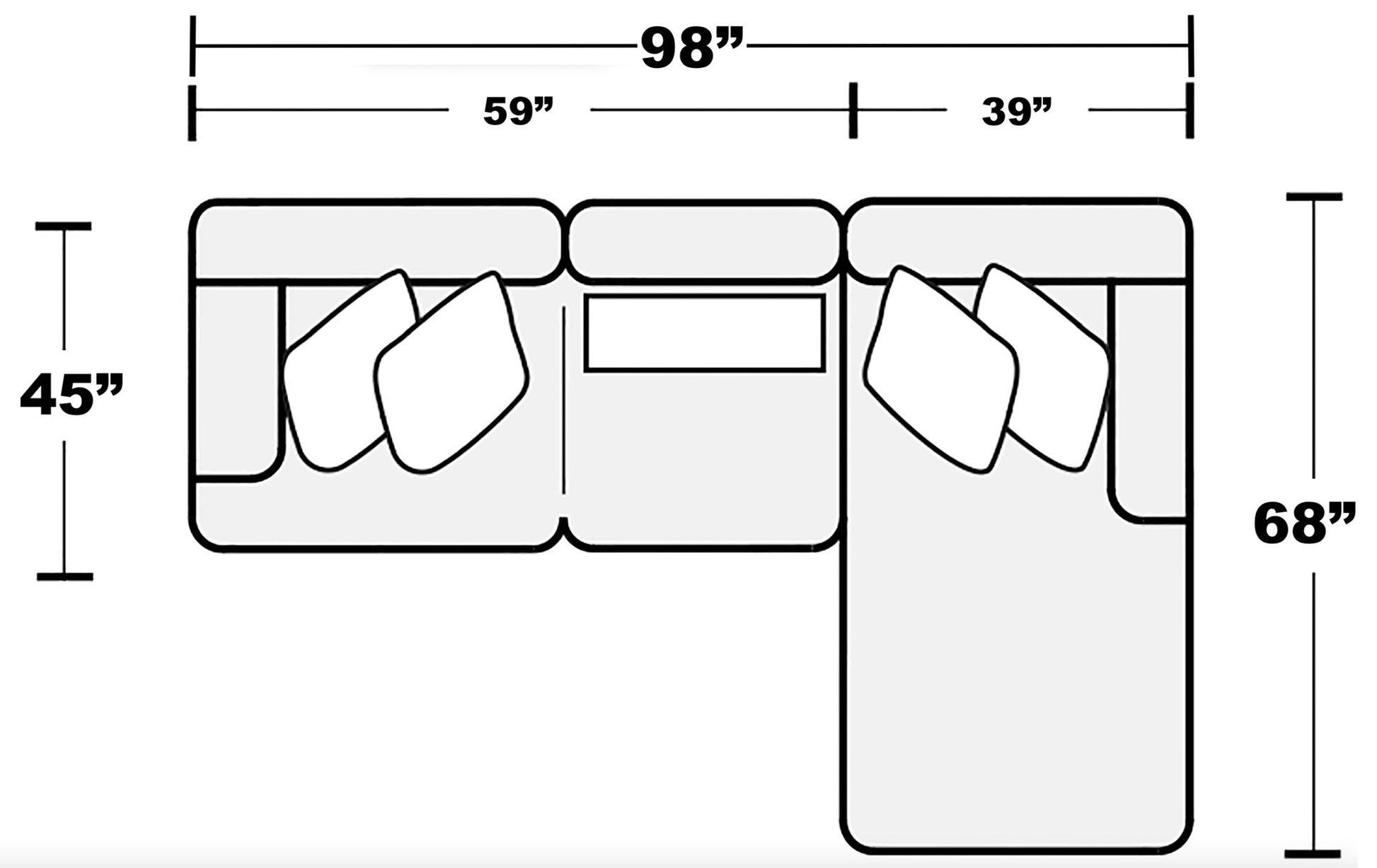 Logan - Upholstered Sectional With Comfort Coil Seating And Accent Pillows Included - Hornell Furniture Outlet