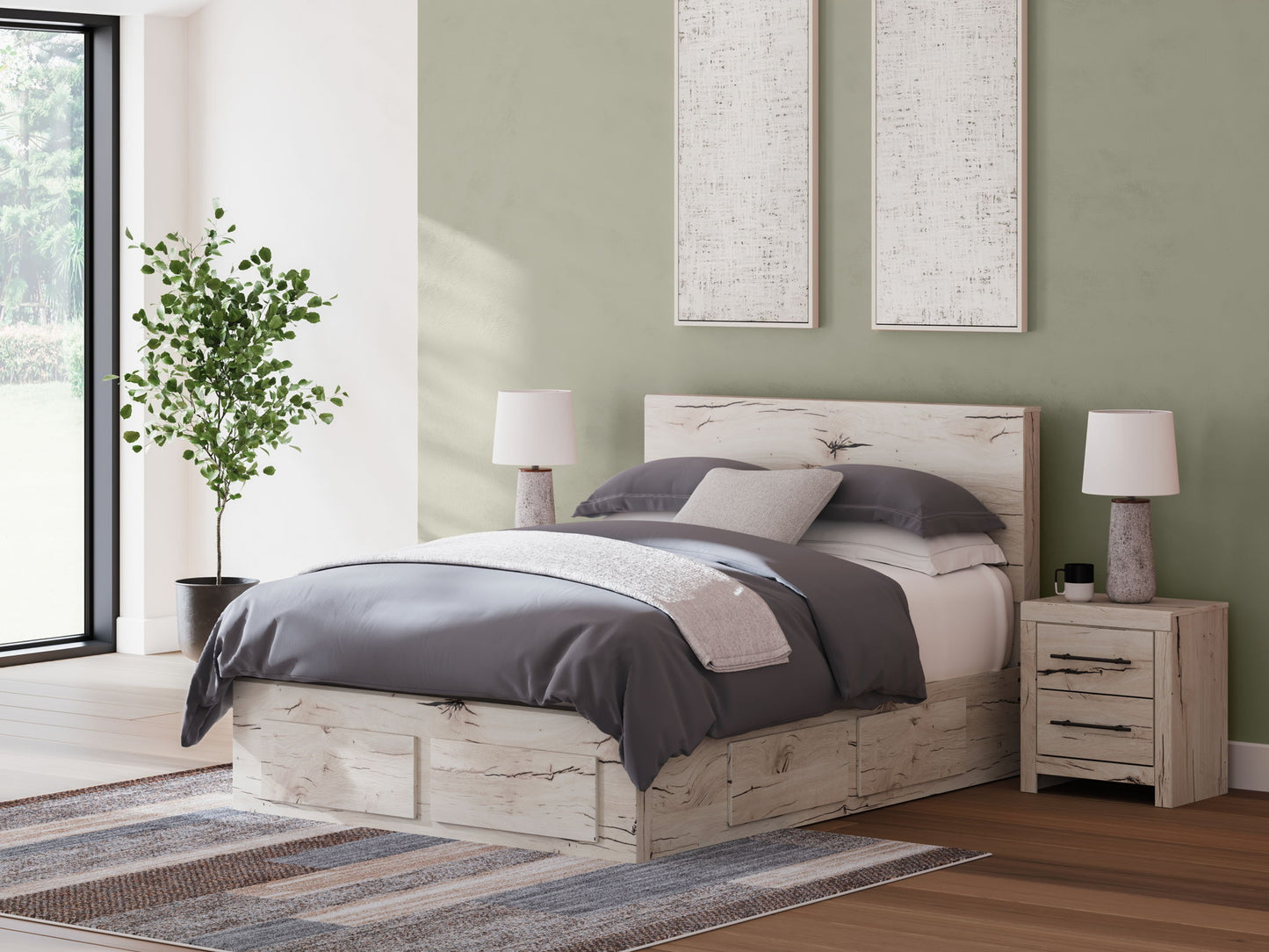 Lawroy - Panel Bed With Storage - Hornell Furniture Outlet