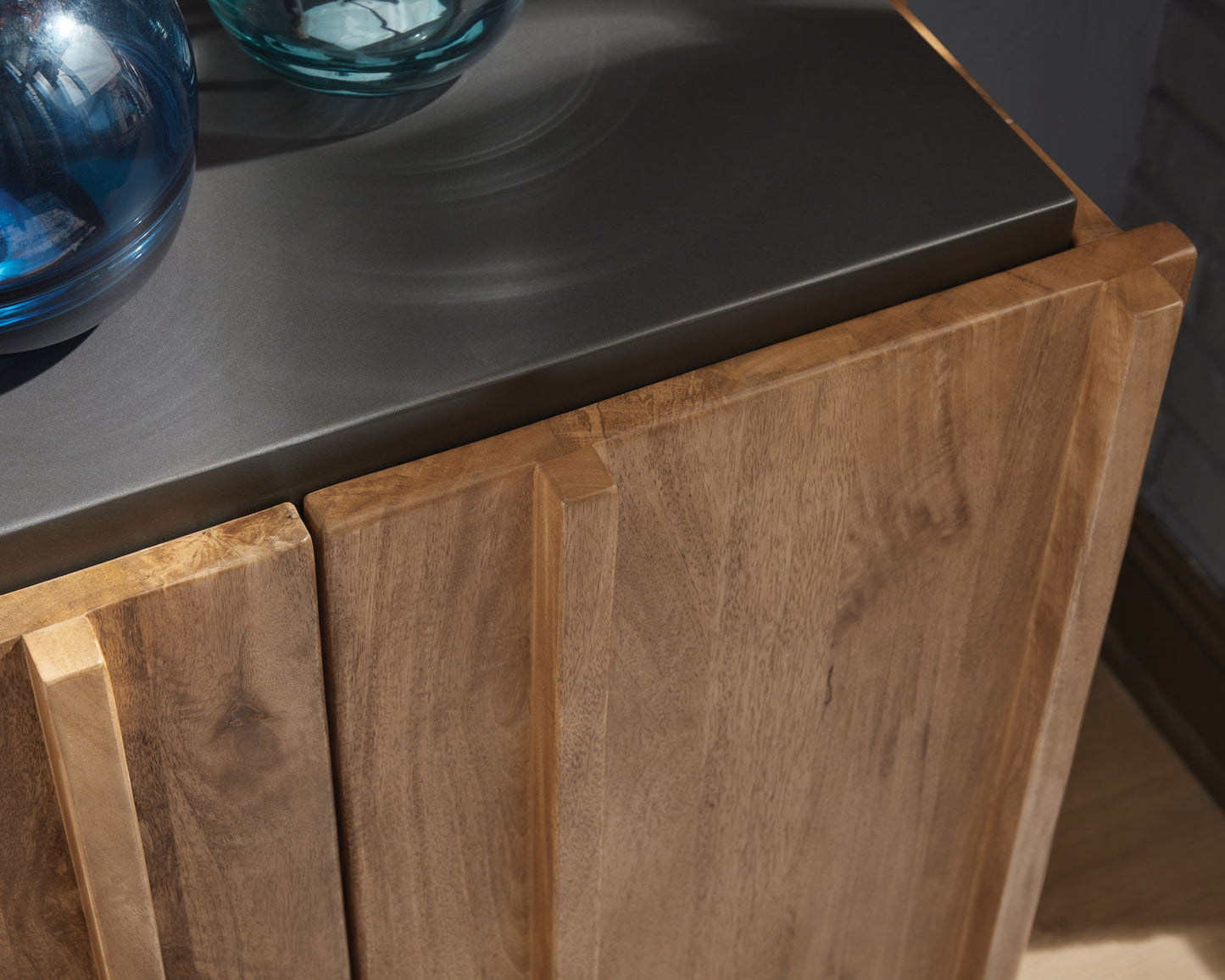 Quintavious - Brown / Charcoal - Accent Cabinet - Hornell Furniture Outlet